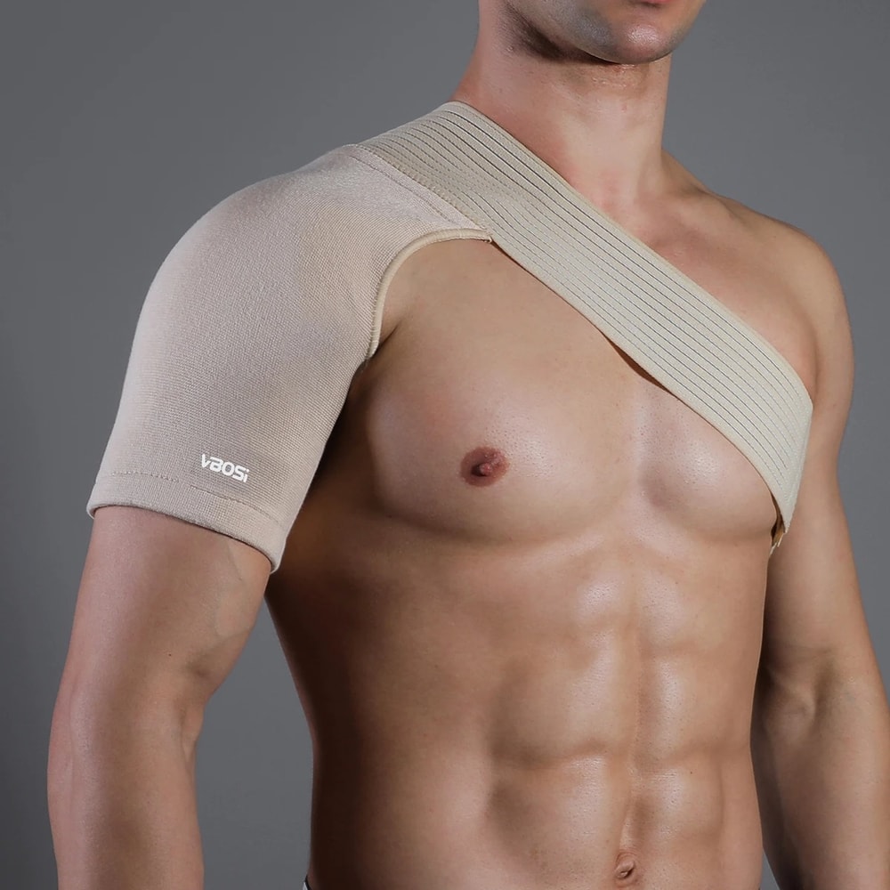 Breathable Elastic Shoulder Support Brace Upper Back Pain Relief 2