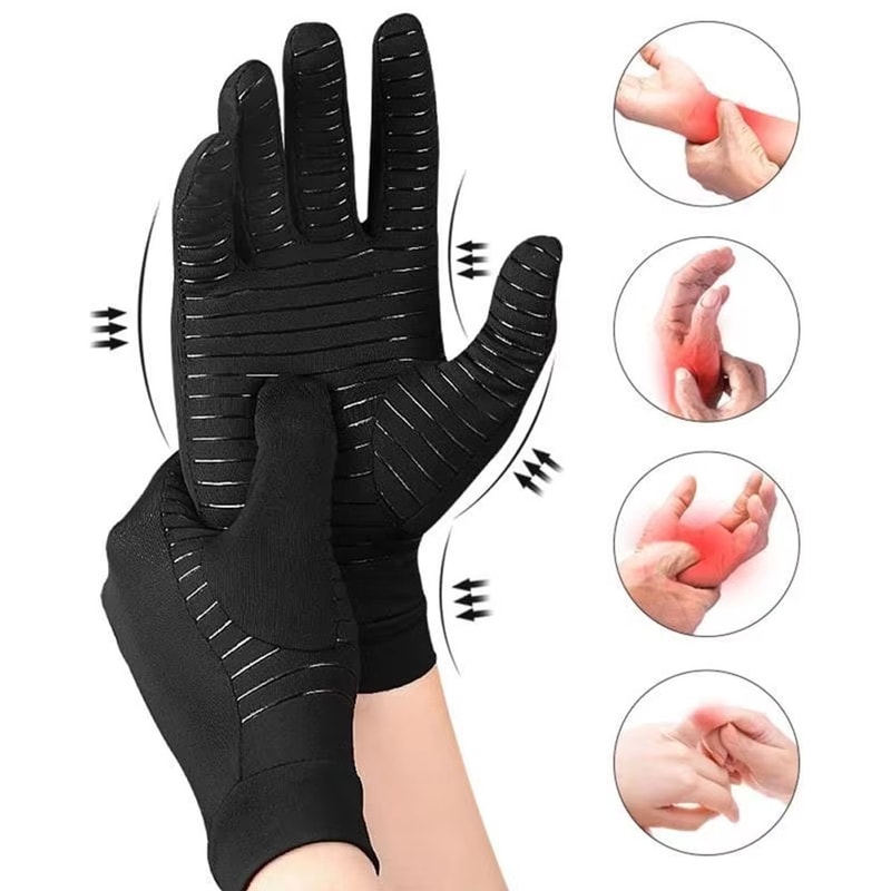 Copper Arthritis Compression Gloves For Pain Relief And Carpal Tunnel Support Full Finger Gloves Fo 1