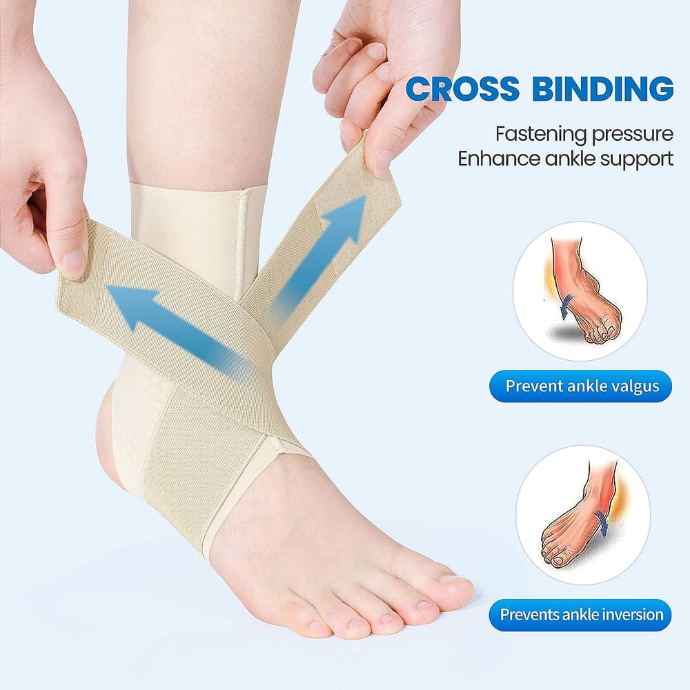 Adjustable Compression Ankle Brace For Men Women Breathable Support For Sprained Ankles 1