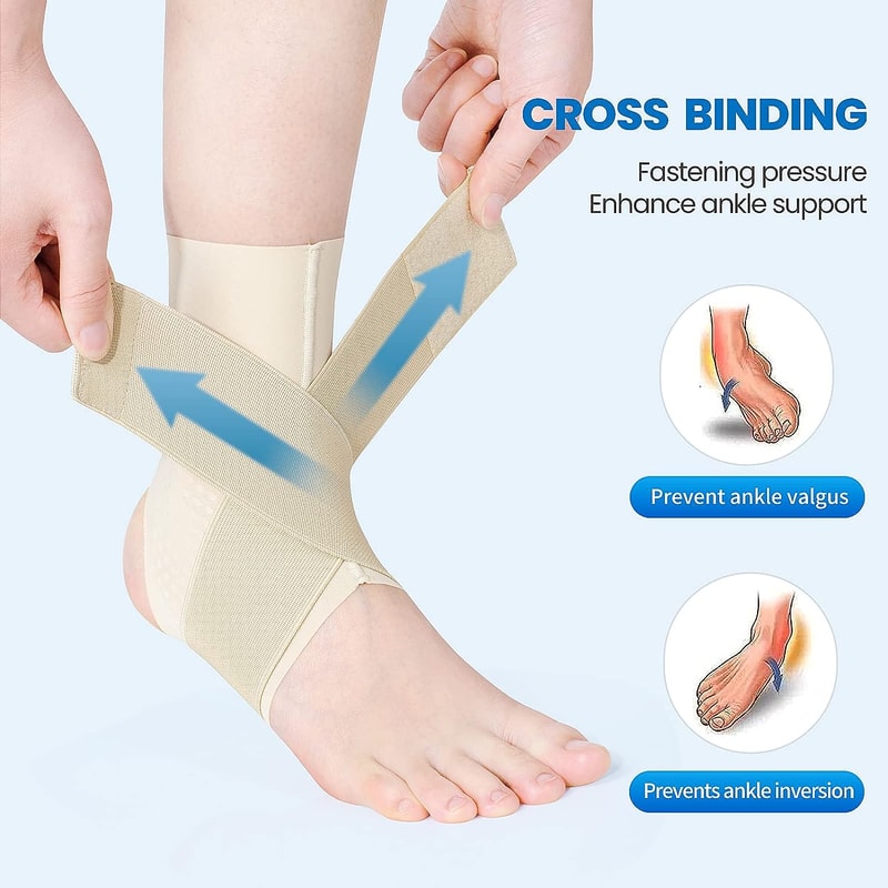 Adjustable Compression Ankle Brace For Men Women Breathable Support For Sprained Ankles 1