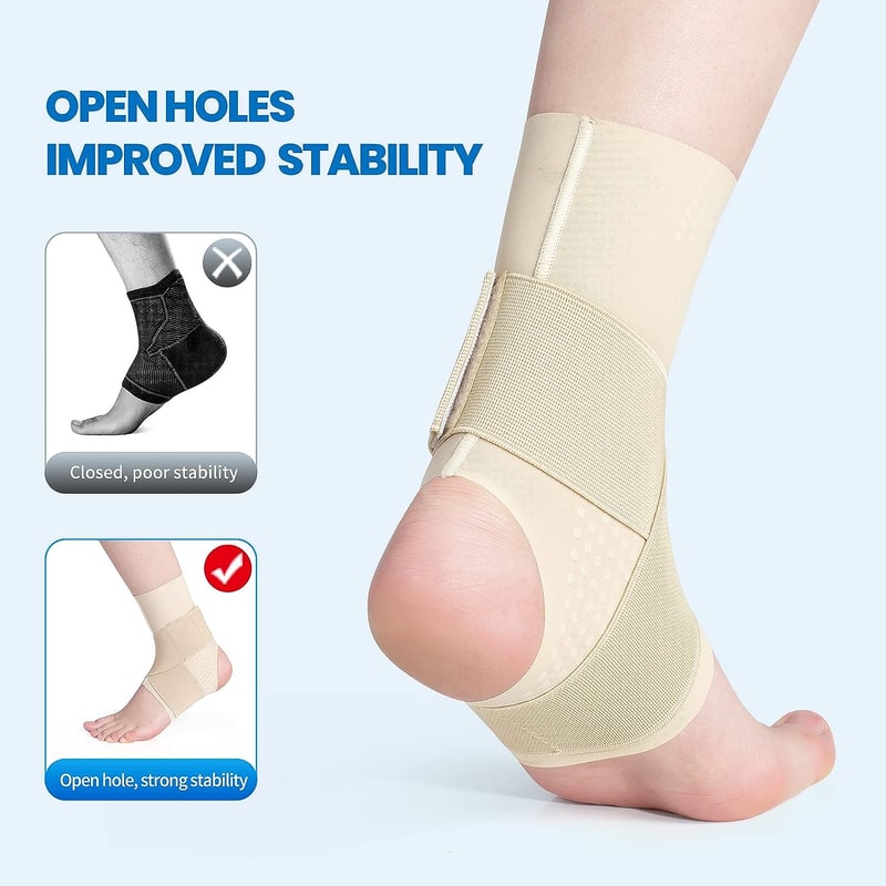 Adjustable Compression Ankle Brace For Men Women Breathable Support For Sprained Ankles 2