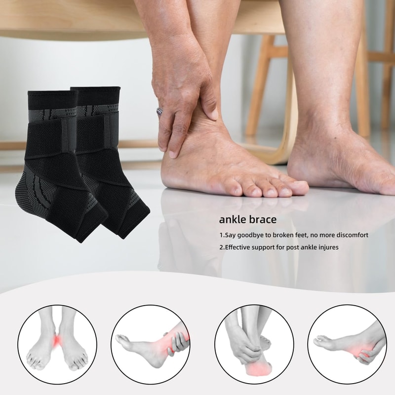 Pressurized Ankle Protector Bandage Elastic Nylon Support for Gym, Basketball & Running