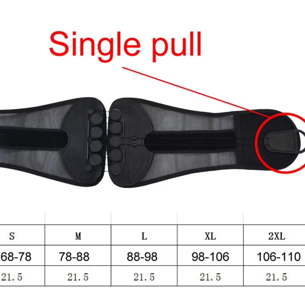 Adjustable Lumbar Support Back Brace For Lower Back Pain Relief Pulley Compression System Spine Al 4