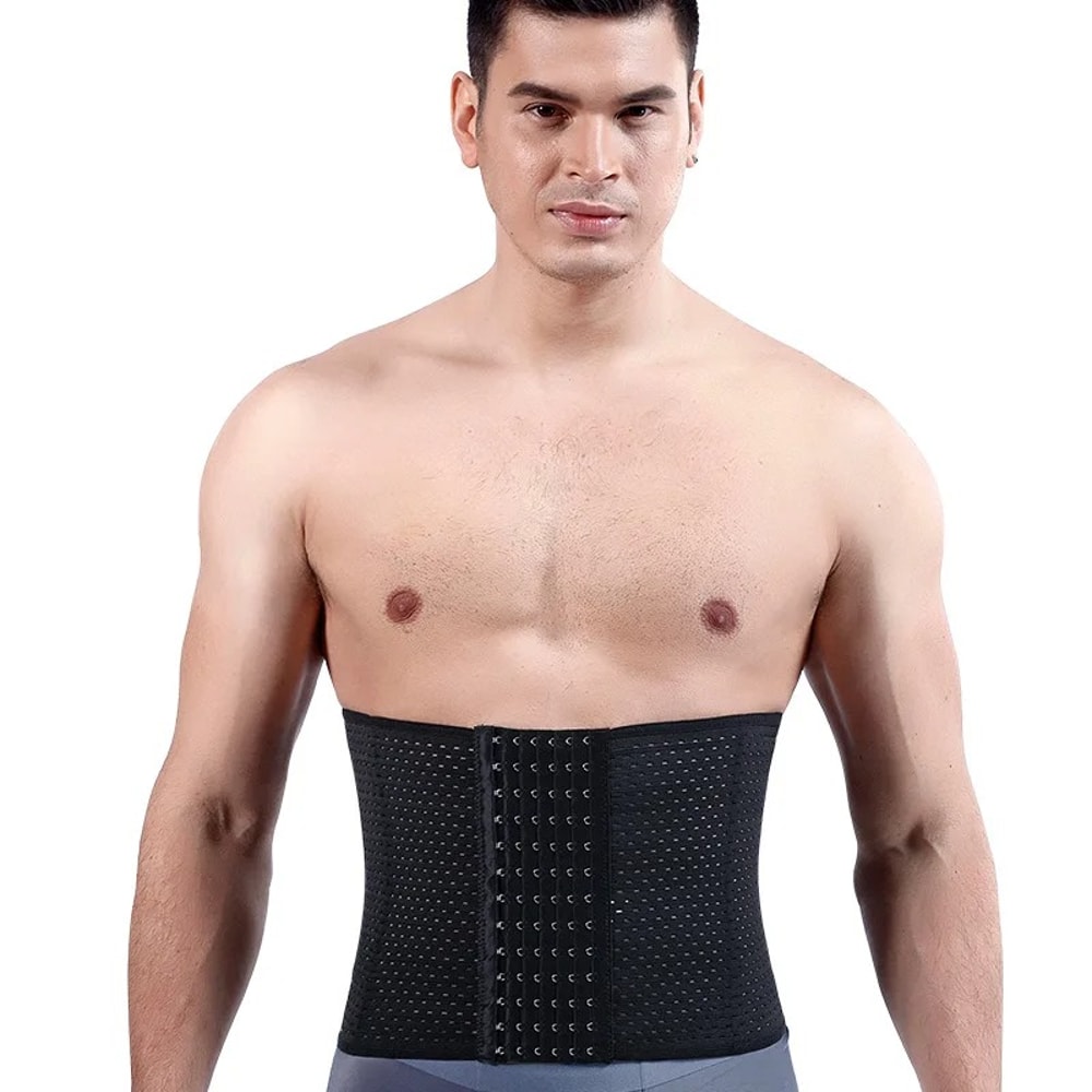 Men's Slimming Waist Trainer Corset for Abdomen Tummy Control, Belly Shaper Fitness Compression Shapewear