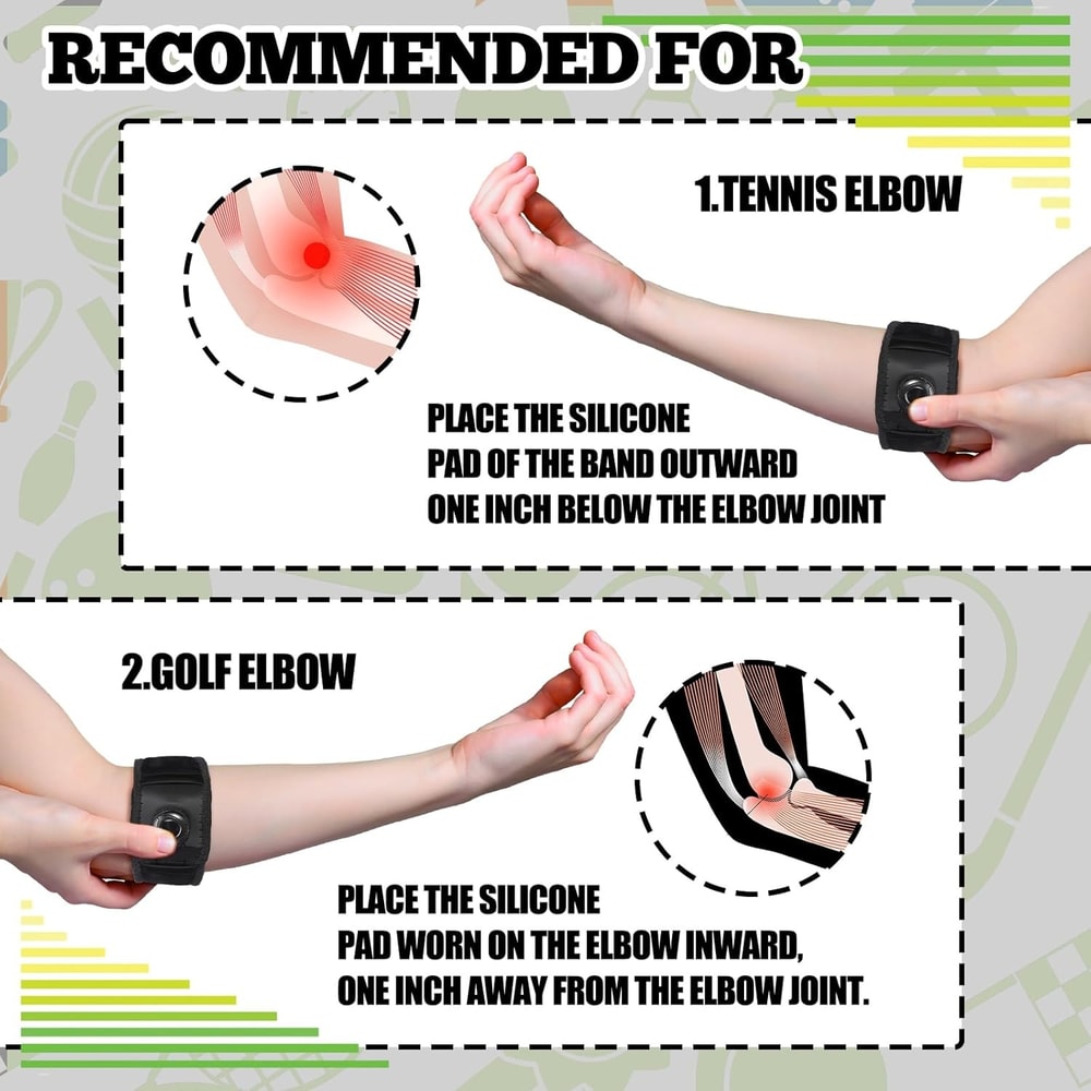 Adjustable Tennis Elbow Brace For Men And Women Tendonitis Relief Pain Reduction With Knob Type Ad 4