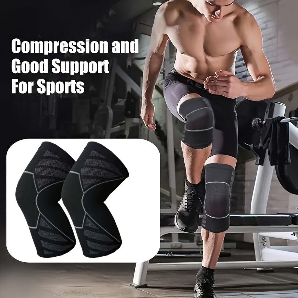 High Elastic Compression Knee Sleeves For Men And Women Ideal For Running Gym And Fitness 4