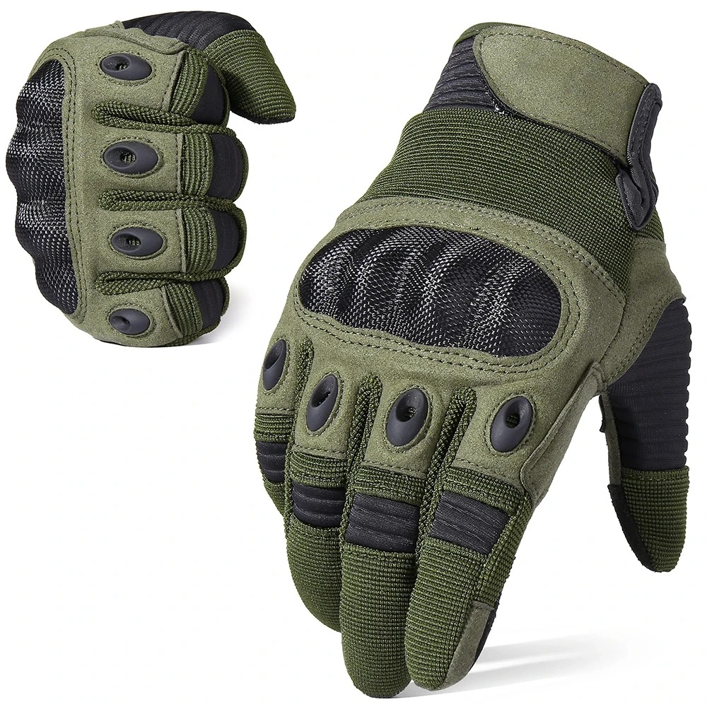 Mens Tactical Gloves FullFinger Outdoor Gloves With Touchscreen Compatibility Hard Shell Protection 0