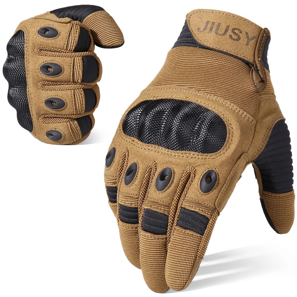 Mens Tactical Gloves FullFinger Outdoor Gloves With Touchscreen Compatibility Hard Shell Protection 7
