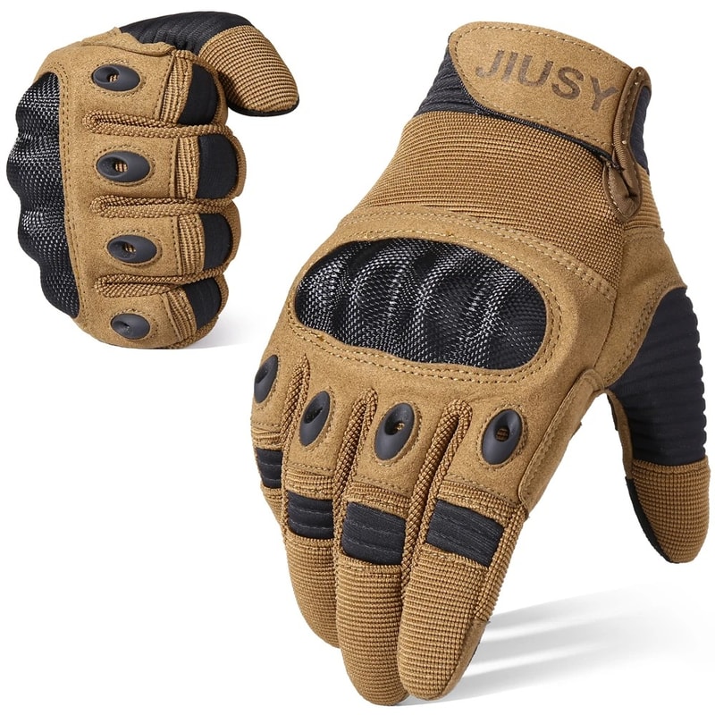 Mens Tactical Gloves FullFinger Outdoor Gloves With Touchscreen Compatibility Hard Shell Protection 7