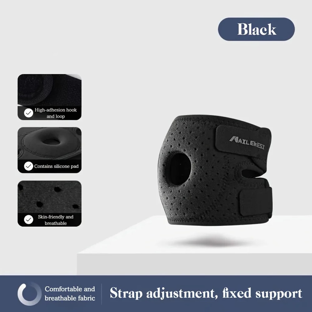 Breathable Adjustable Elbow Brace With Silicone Shock Absorption For Tennis And Basketball 6