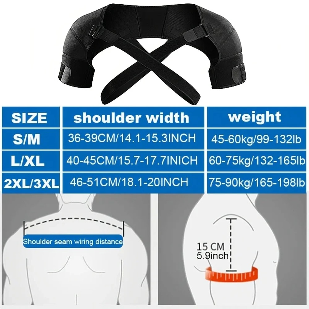 Adjustable Cross Shoulder Support Straps Comfortable And Supportive Back Sports Shoulder Brace With 2