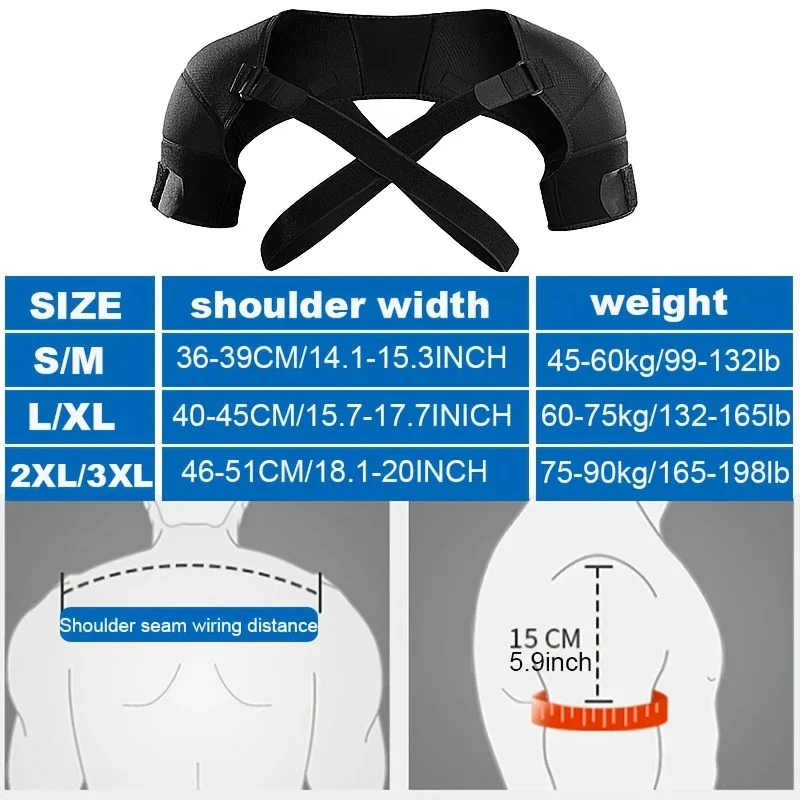 Adjustable Cross Shoulder Support Straps Comfortable And Supportive Back Sports Shoulder Brace With 2