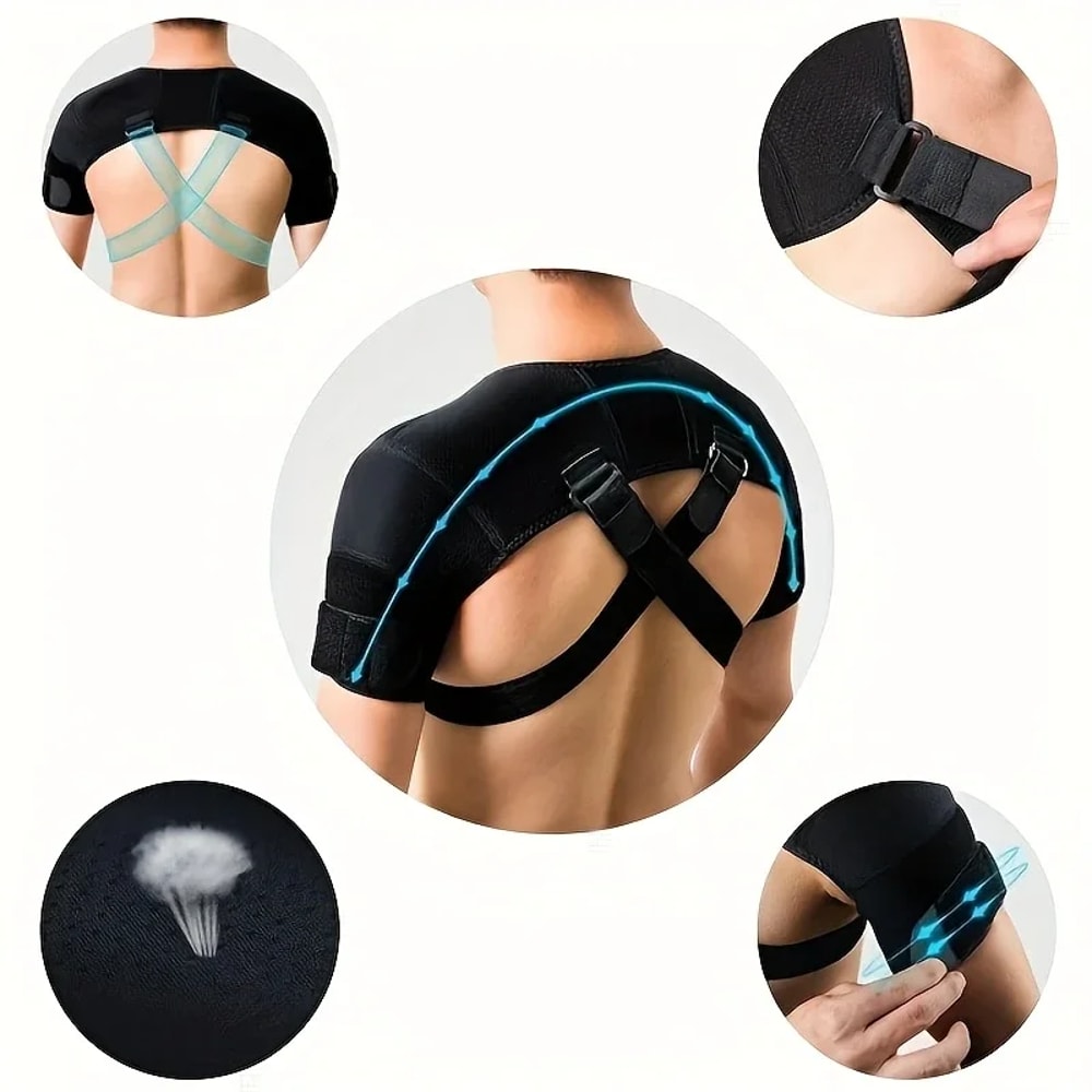 Adjustable Cross Shoulder Support Straps Comfortable And Supportive Back Sports Shoulder Brace With 5