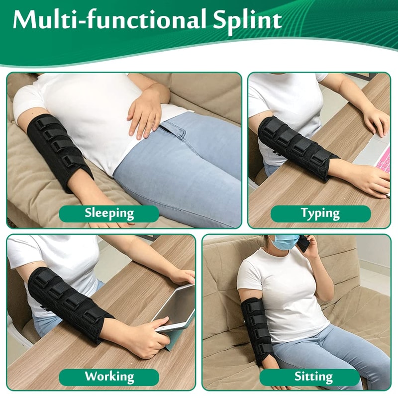 Elbow Brace For Cubital Tunnel Syndrome Night Sleep Support With Plastic Strips For Ulnar Nerve Te 3