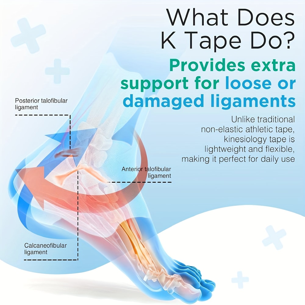 Pre Cut Knee Sports Tape Elastic Breathable Support For Pain Relief LatexFree Stabilization Patch 1