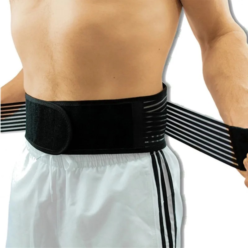 Adjustable Neoprene Double Pull Lumbar Support Belt For Back Pain Relief 1