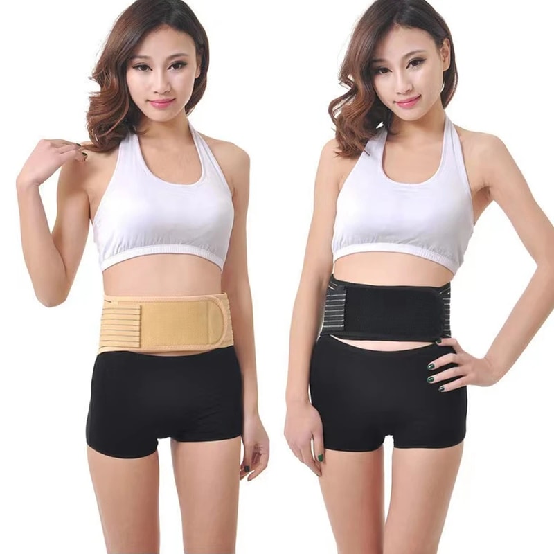 Adjustable Neoprene Double Pull Lumbar Support Belt For Back Pain Relief 2