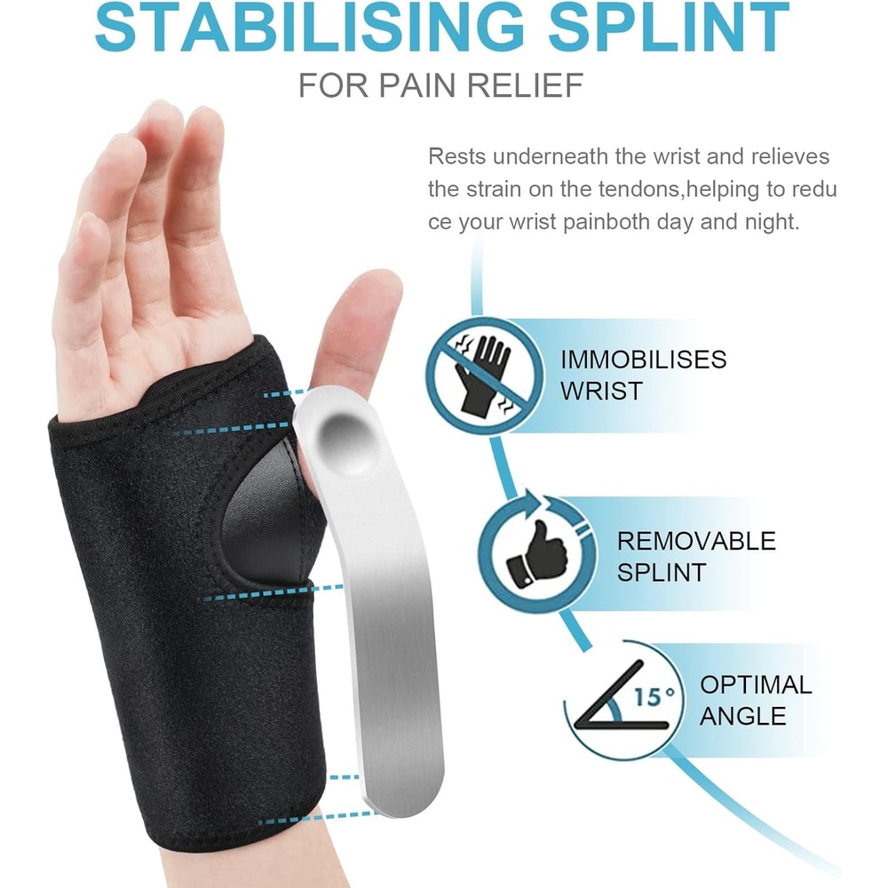 Wrist Brace For Carpal Tunnel Relief Left Right Hand Pain Relief Night Sleep Support For Men Wome 1