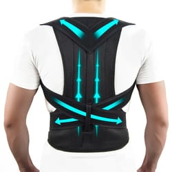 adjustable back brace posture corrector for women and men full back support & shoulder straightener for upper and lower