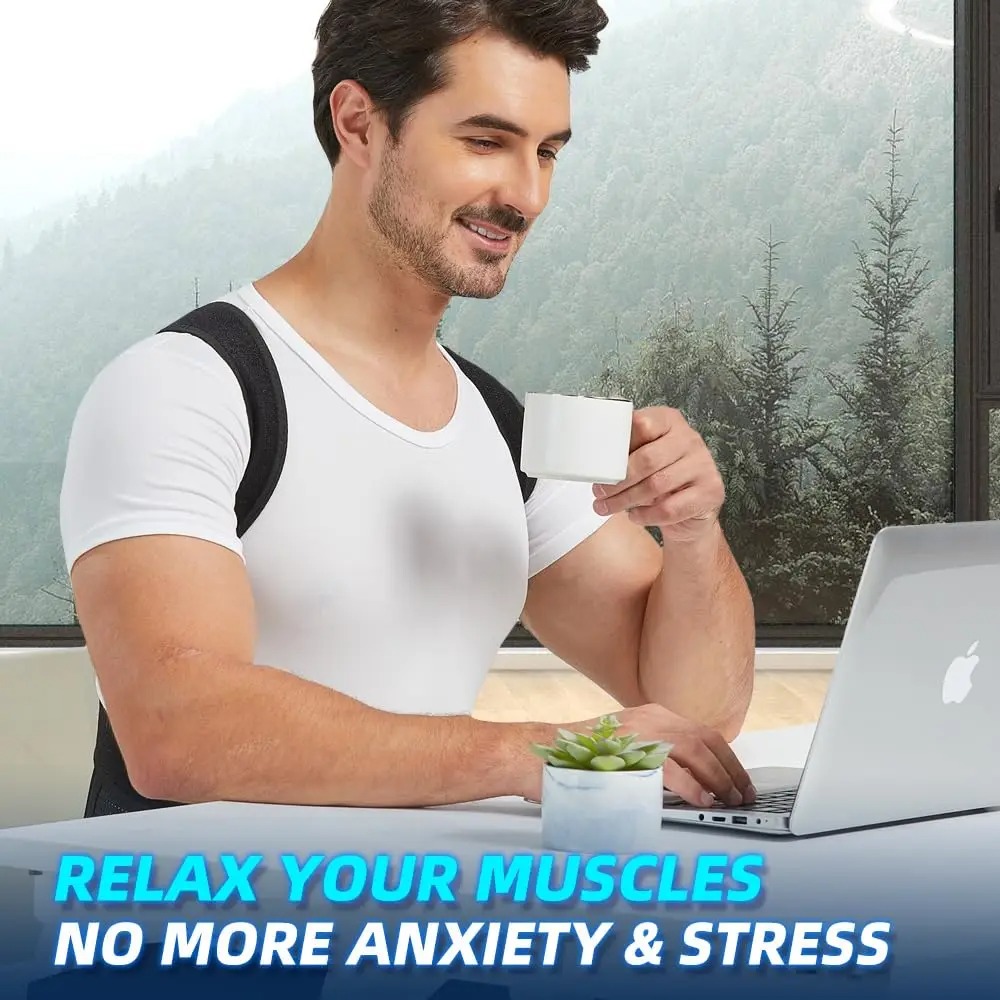 Adjustable Back Brace Posture Corrector For Women And Men Full Back Support Shoulder Straightener 1