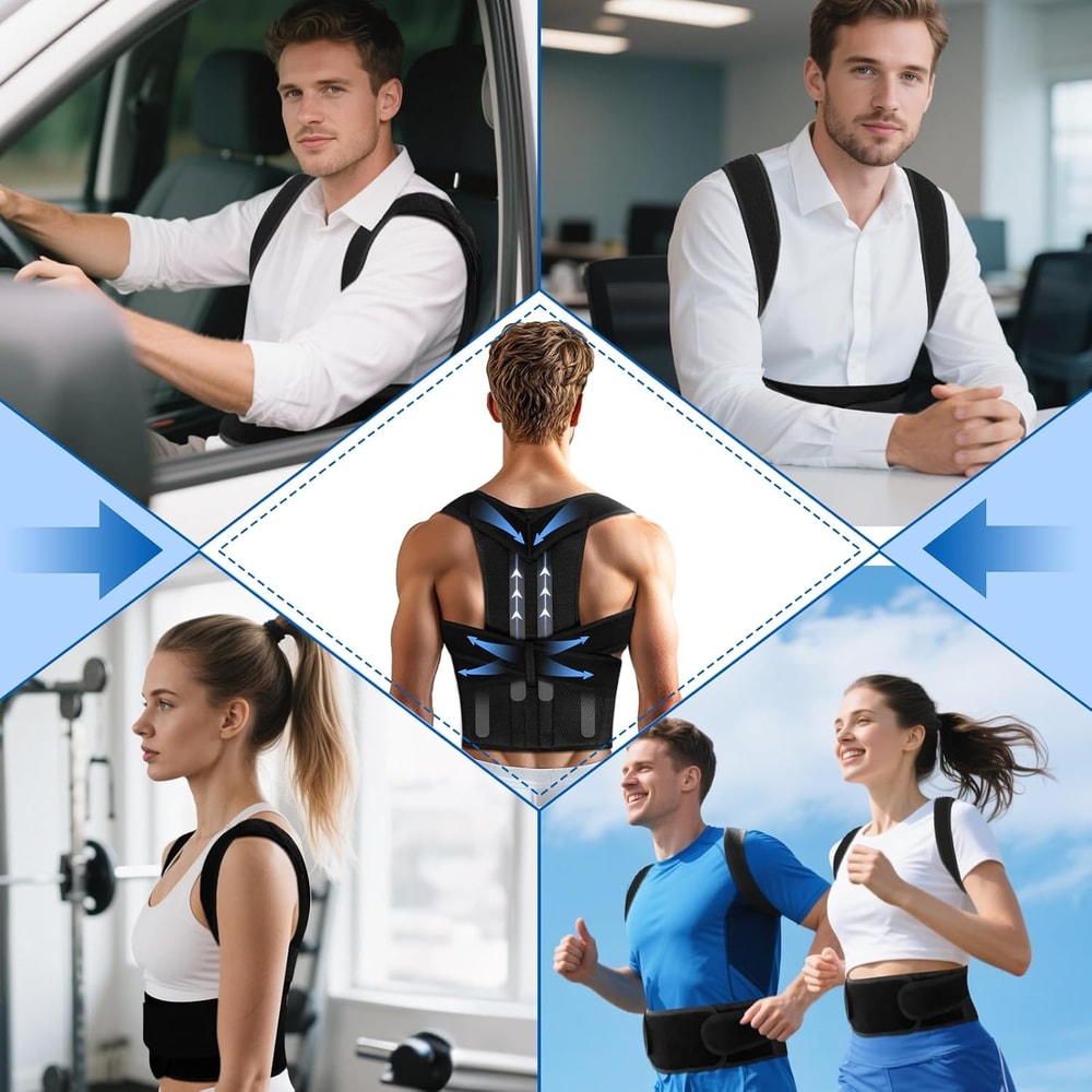 Adjustable Back Brace Posture Corrector For Women Men Lumbar Support Belt For Scoliosis And Improv 1