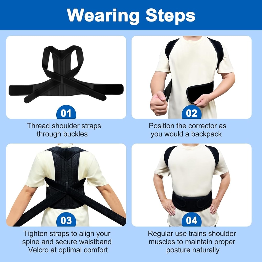 Adjustable Back Brace Posture Corrector For Women Men Lumbar Support Belt For Scoliosis And Improv 4