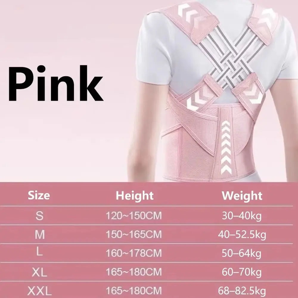 Posture Corrector Back Brace for Women & Men Comfortable Back Pain Relief & Spine Support for Scoliosis and Lumbar Heat
