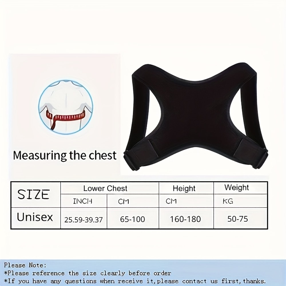 Adjustable Back Brace Posture Corrector For Men And Women Upper Back Shoulder Support For Neck And 5
