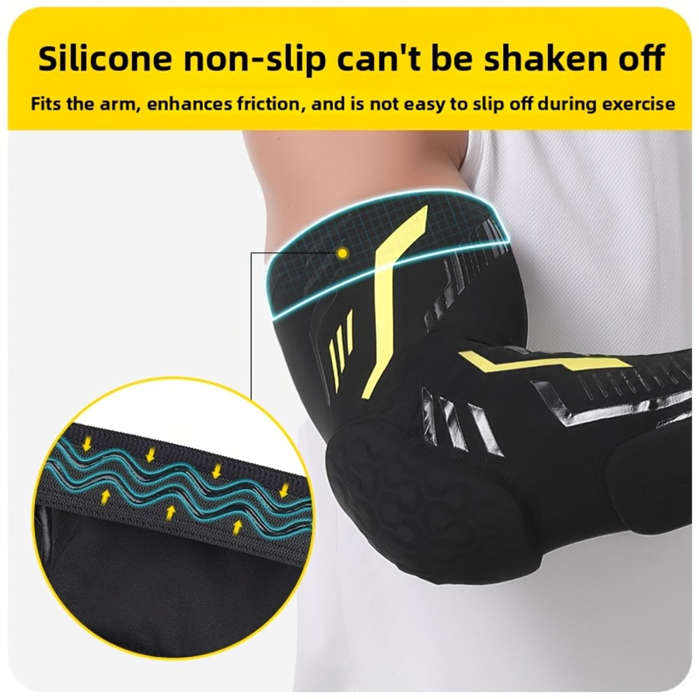 Sports Padded Arm Sleeves Protective Compression Elbow Pad For Basketball Football Volleyball Gym 3