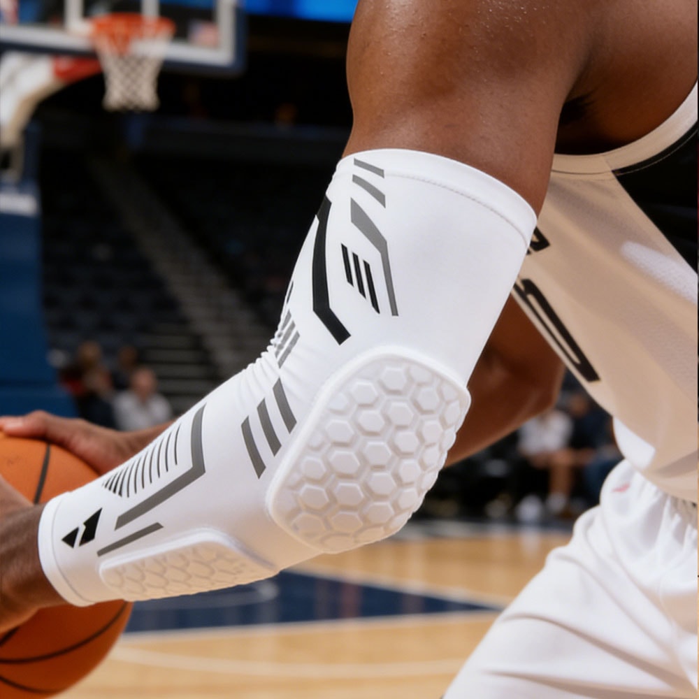 Sports Padded Arm Sleeves Protective Compression Elbow Pad For Basketball Football Volleyball Gym 1