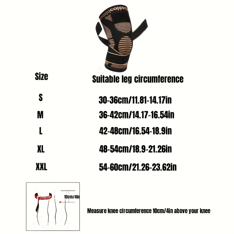 Copper Ion Knee Pads For Sports NonSlip Knitted Nylon For Fitness Running Basketball And More 5