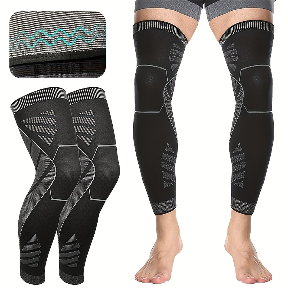 Full Leg Compression Sleeves For Sports Recovery Thigh Calf Knee Support 0