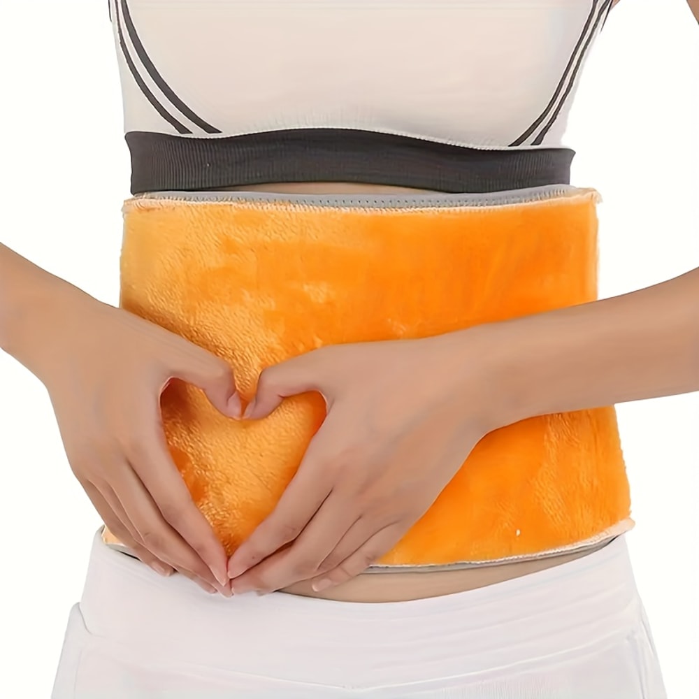 Winter Plush Thermal Waist Belt Lumbar Support Back Brace 1