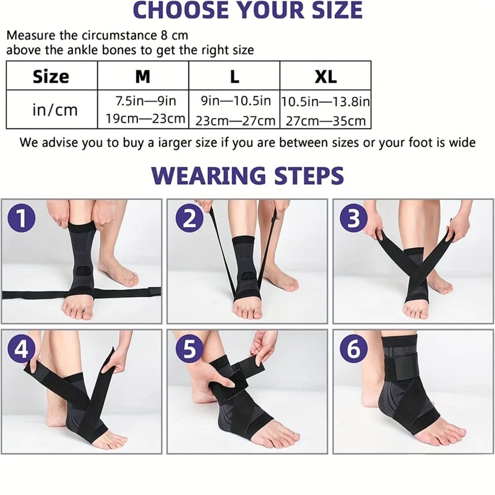 Ankle Compression Support Brace For Pain Relief And Stability 5