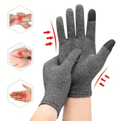 touch screen compression gloves with full finger palm support for daily hand comfort