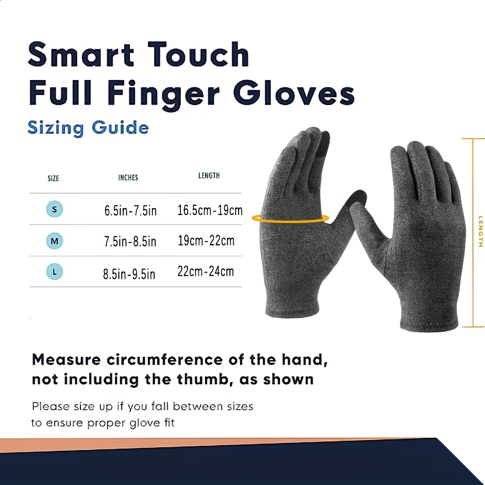 Touch Screen Compression Gloves With Full Finger Palm Support For Daily Hand Comfort 5