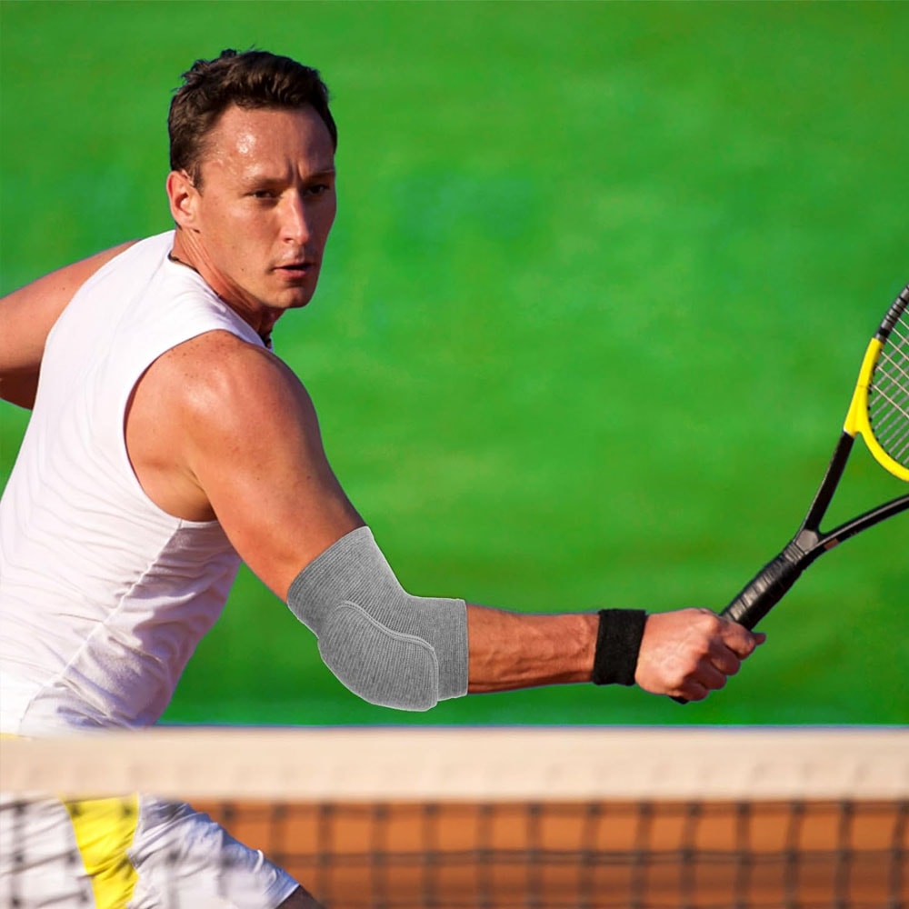 Padded Elbow Support Sleeves With Thick Cushioning For Basketball And Volleyball 4