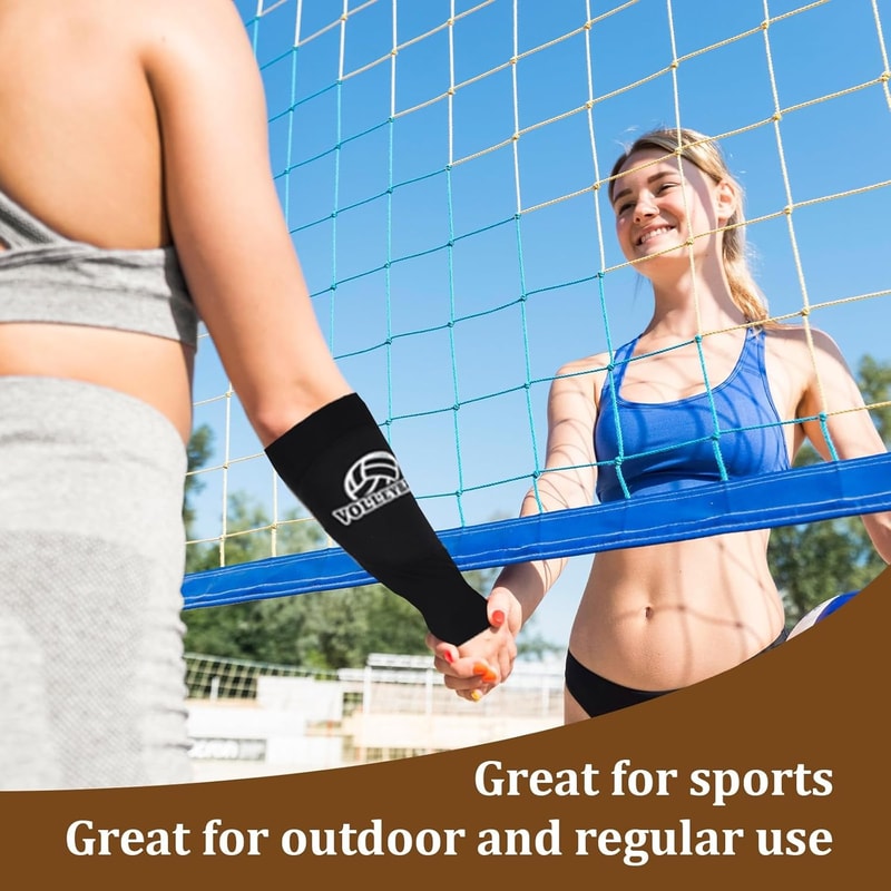 Padded Volleyball Arm Sleeves With Thumbhole For Kids And Adults Forearm And Wrist Protection 3
