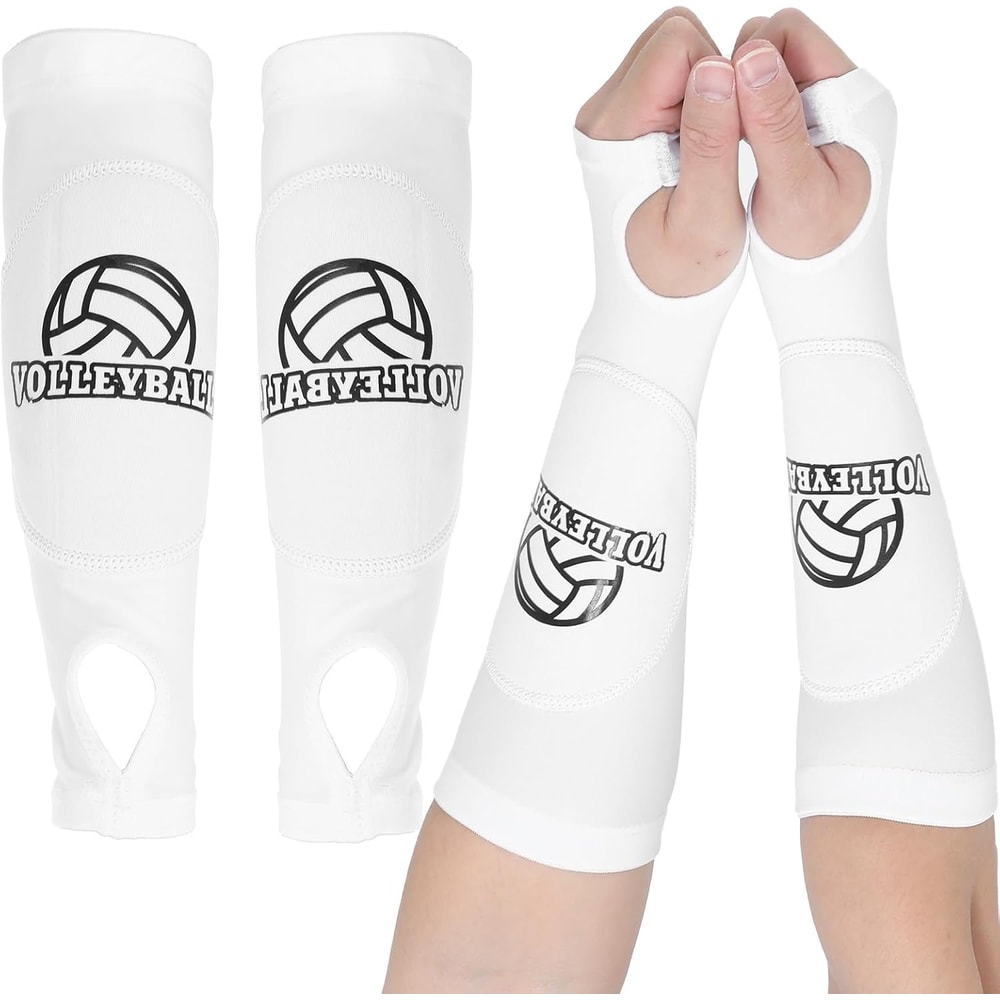 Padded Volleyball Arm Sleeves With Thumbhole For Kids And Adults Forearm And Wrist Protection 7