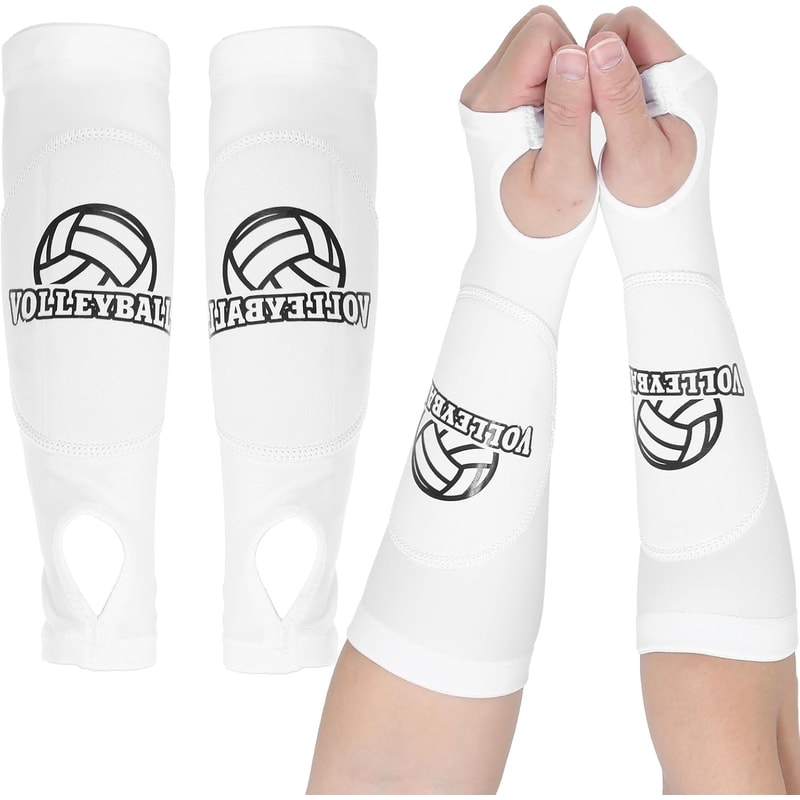 Padded Volleyball Arm Sleeves With Thumbhole For Kids And Adults Forearm And Wrist Protection 7
