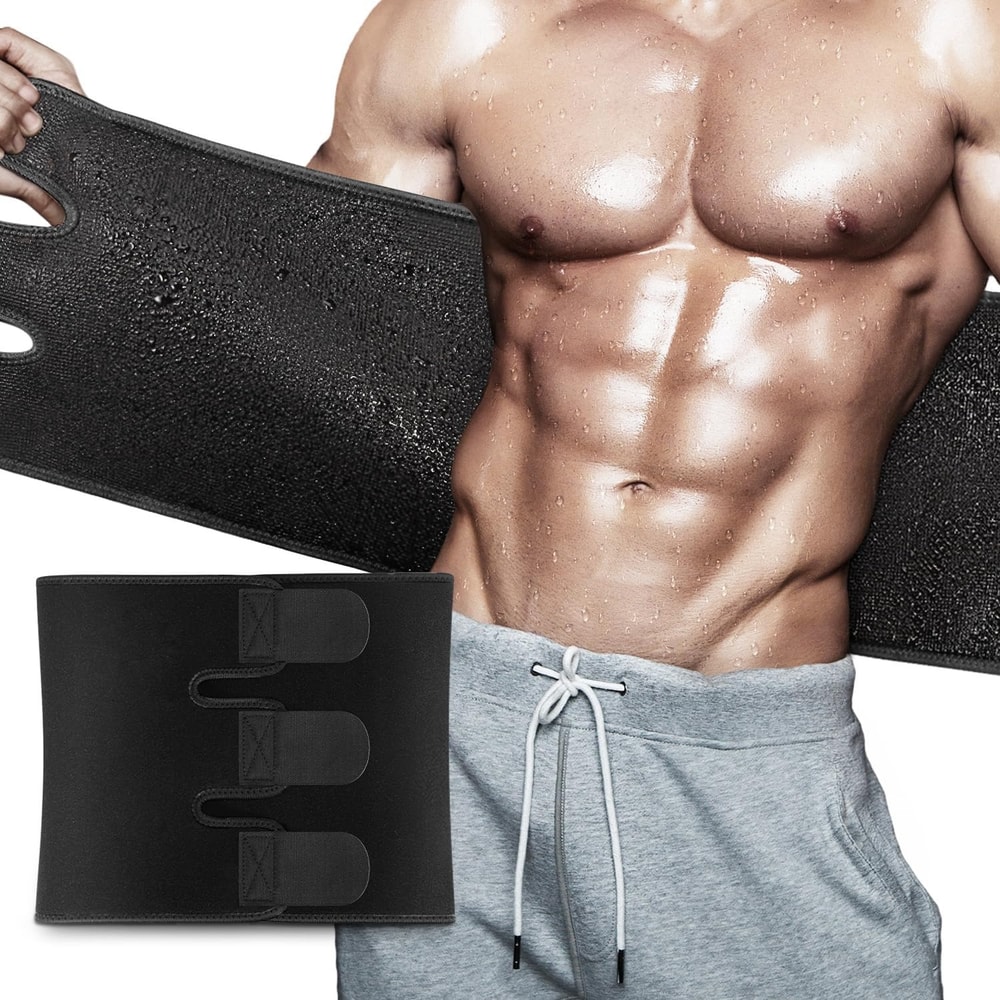 Waist Trimmer Sweat Belt For Men And Women Adjustable Belly Stomach Wrap 0
