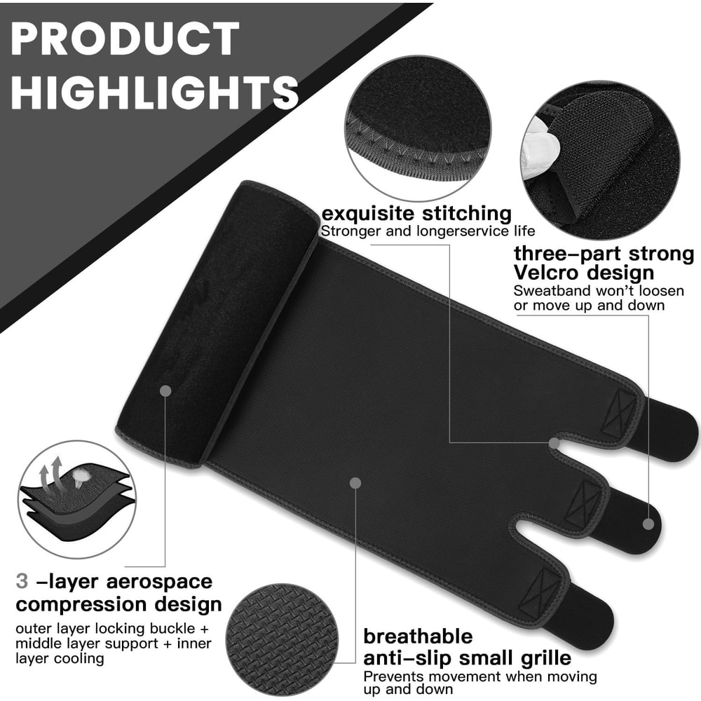 Waist Trimmer Sweat Belt For Men And Women Adjustable Belly Stomach Wrap 5