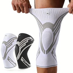 premium compression knee support sleeve for sports, elastic breathable knee pads & joint protection