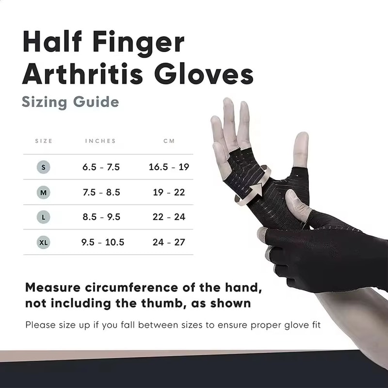 Copper Ion Fiber Arthritis Gloves For Wrist Pain Relief And Sports Support 5
