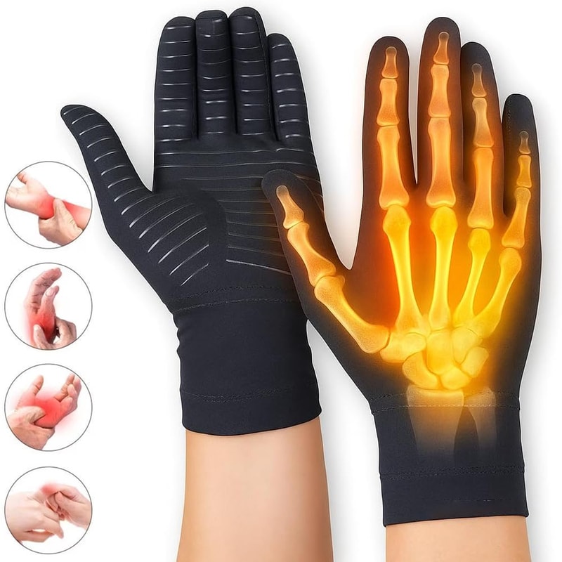 Copper Ion Fiber Arthritis Gloves For Wrist Pain Relief And Sports Support 1