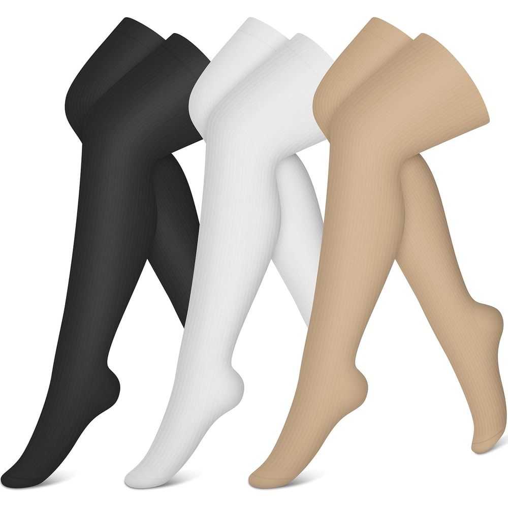 Thigh High Compression Stockings for Women & Men Closed Toe Medical Support Socks