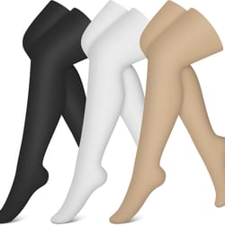 thigh high compression stockings for women & men closed toe medical support socks
