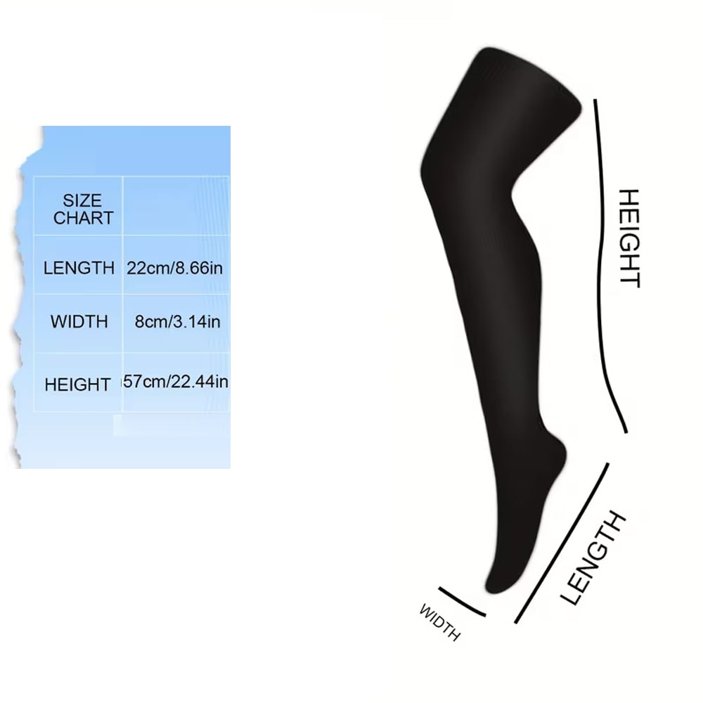 Thigh High Compression Stockings for Women & Men Closed Toe Medical Support Socks