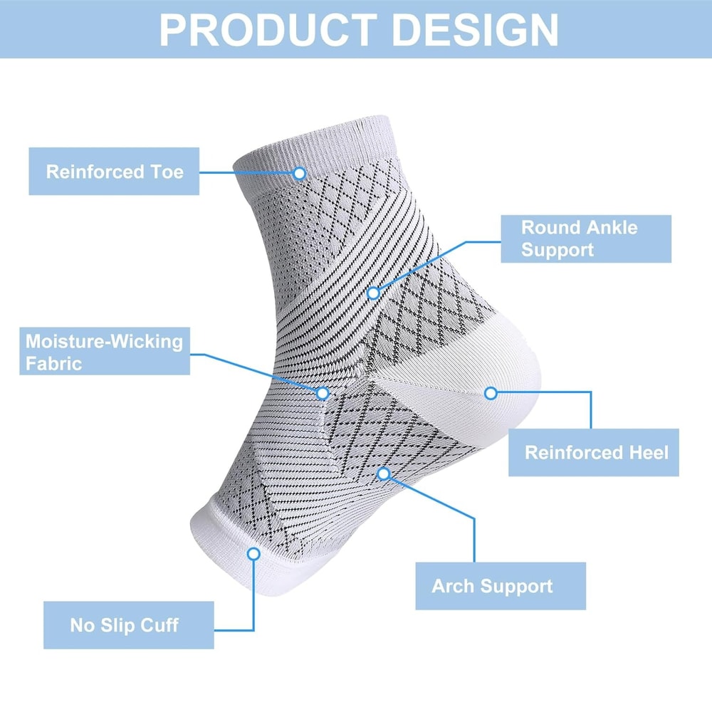 Neuropathy Relief Socks For Women Men Ultra Breathable Plantar Fasciitis Achilles Tendonitis Supp 1