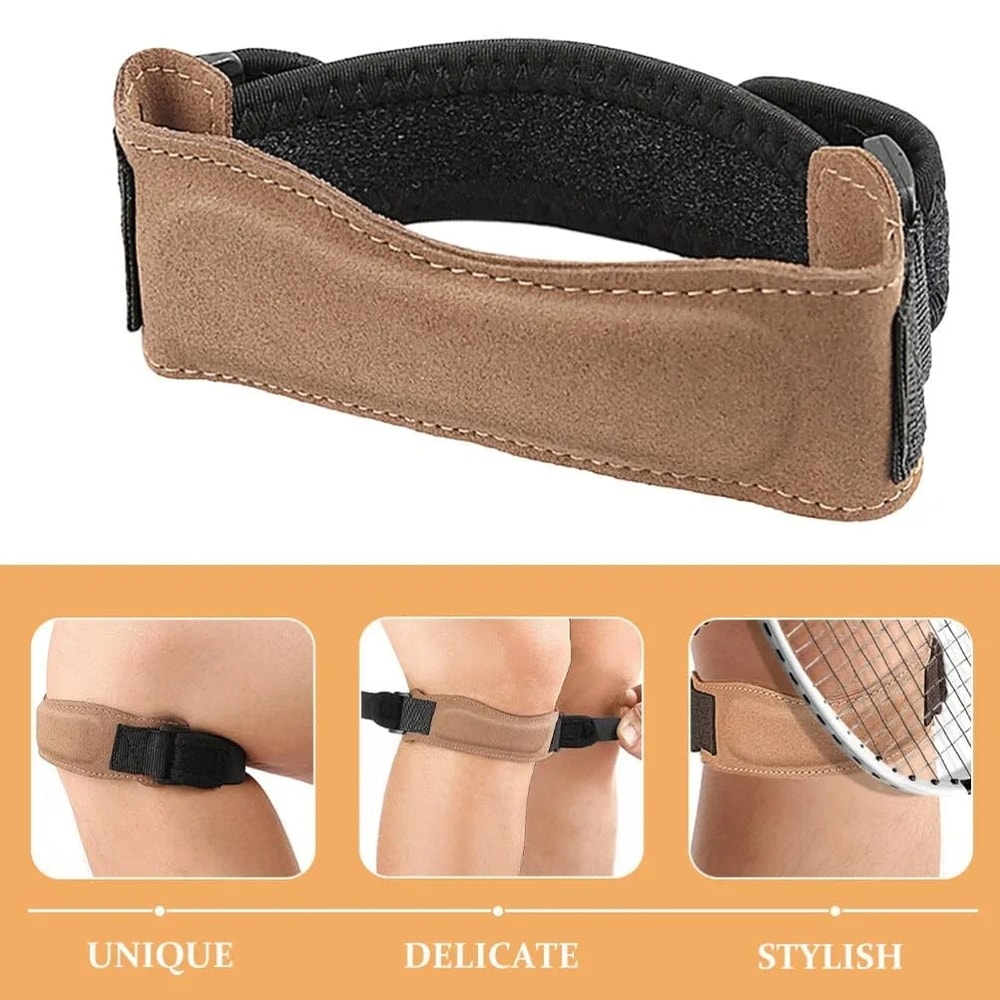 Adjustable Patellar Knee Support Strap Brace Shock Absorption Compression Sleeve For Basketball And 2